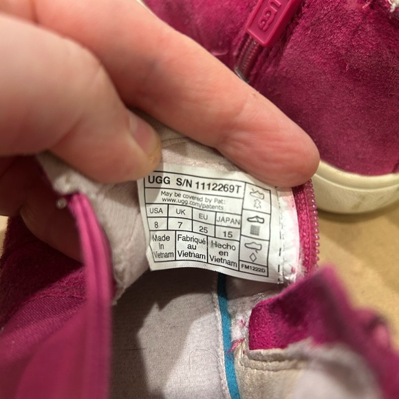 UGG Kids Fuchsia Slip-On Sneakers - Picture 7 of 9
